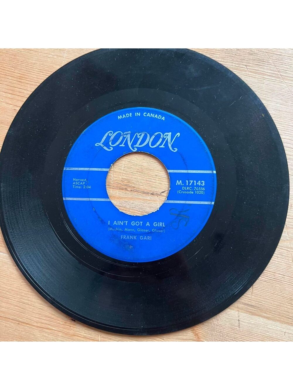 Frank Gari - I ain't got a Girl/Utopia 45rpm VG+ R10
